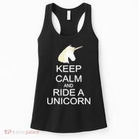 Keep Calm and Ride A Unicorn Women's Tank Top thumb 0