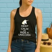 Keep Calm and Ride A Unicorn Women's Tank Top thumb 2