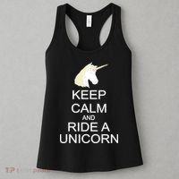 Keep Calm and Ride A Unicorn Women's Tank Top thumb 3