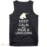 Keep Calm and Ride A Unicorn Tank Top thumb 0