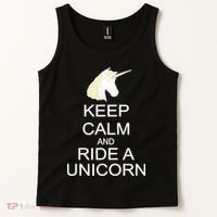 Keep Calm and Ride A Unicorn Tank Top thumb 2