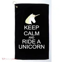 Keep Calm and Ride A Unicorn Golf Towel thumb 0