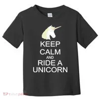 Keep Calm and Ride A Unicorn Toddler T-Shirt thumb 0
