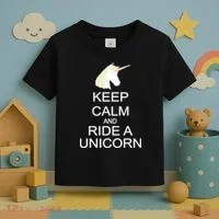 Keep Calm and Ride A Unicorn Toddler T-Shirt thumb 3
