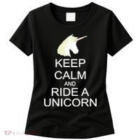 Keep Calm and Ride A Unicorn Women's T-Shirt thumb 0