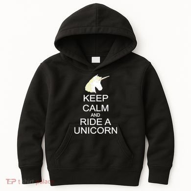 Keep Calm and Ride A Unicorn Kids Hoodie
