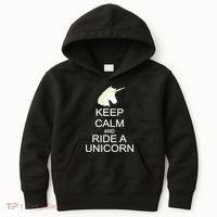 Keep Calm and Ride A Unicorn Kids Hoodie thumb 0