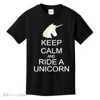 Keep Calm and Ride A Unicorn Kids T-Shirt thumb 0