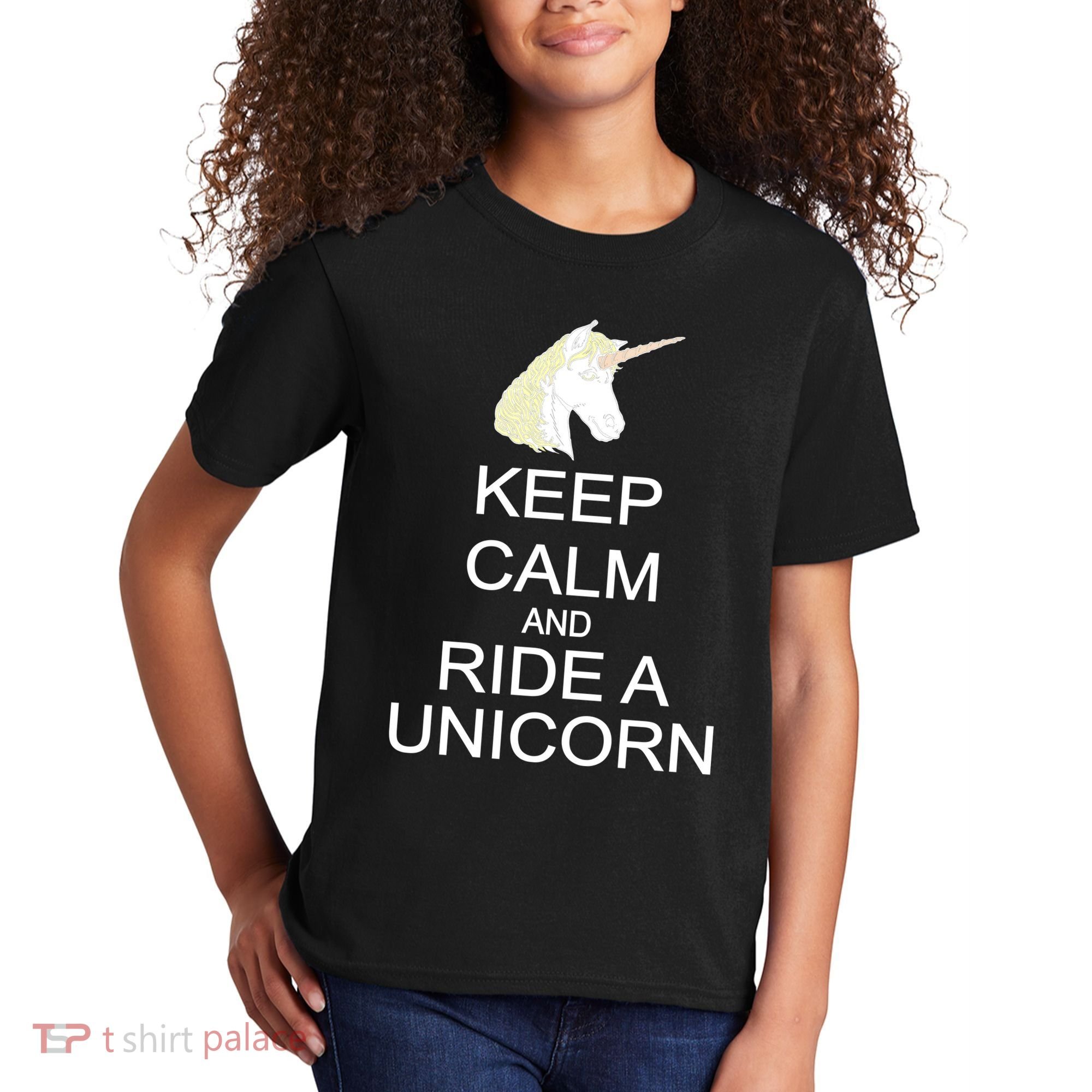Keep Calm and Ride A Unicorn Kids T-Shirt