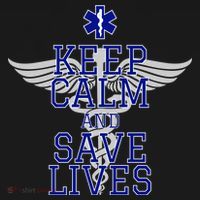 Keep Calm And Save Lives EMS USA-Made Doggie Bandana thumb 2