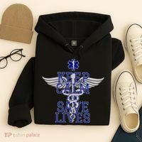 Keep Calm And Save Lives EMS Hoodie thumb 4