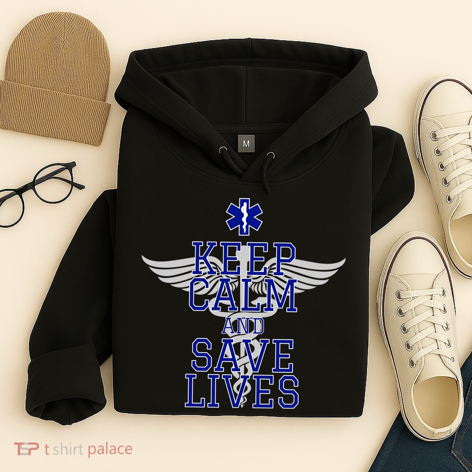 Keep Calm And Save Lives EMS Hoodie