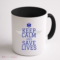 Keep Calm And Save Lives EMS Coffee Mug thumb 1