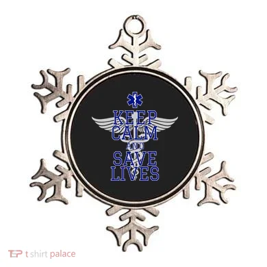 Keep Calm And Save Lives EMS Ornament