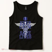 Keep Calm And Save Lives EMS Tank Top thumb 2