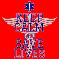 Keep Calm And Save Lives EMS Santa Hat thumb 1