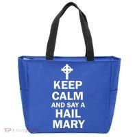 Keep Calm And Say A Hail Mary Tote Bag thumb 0