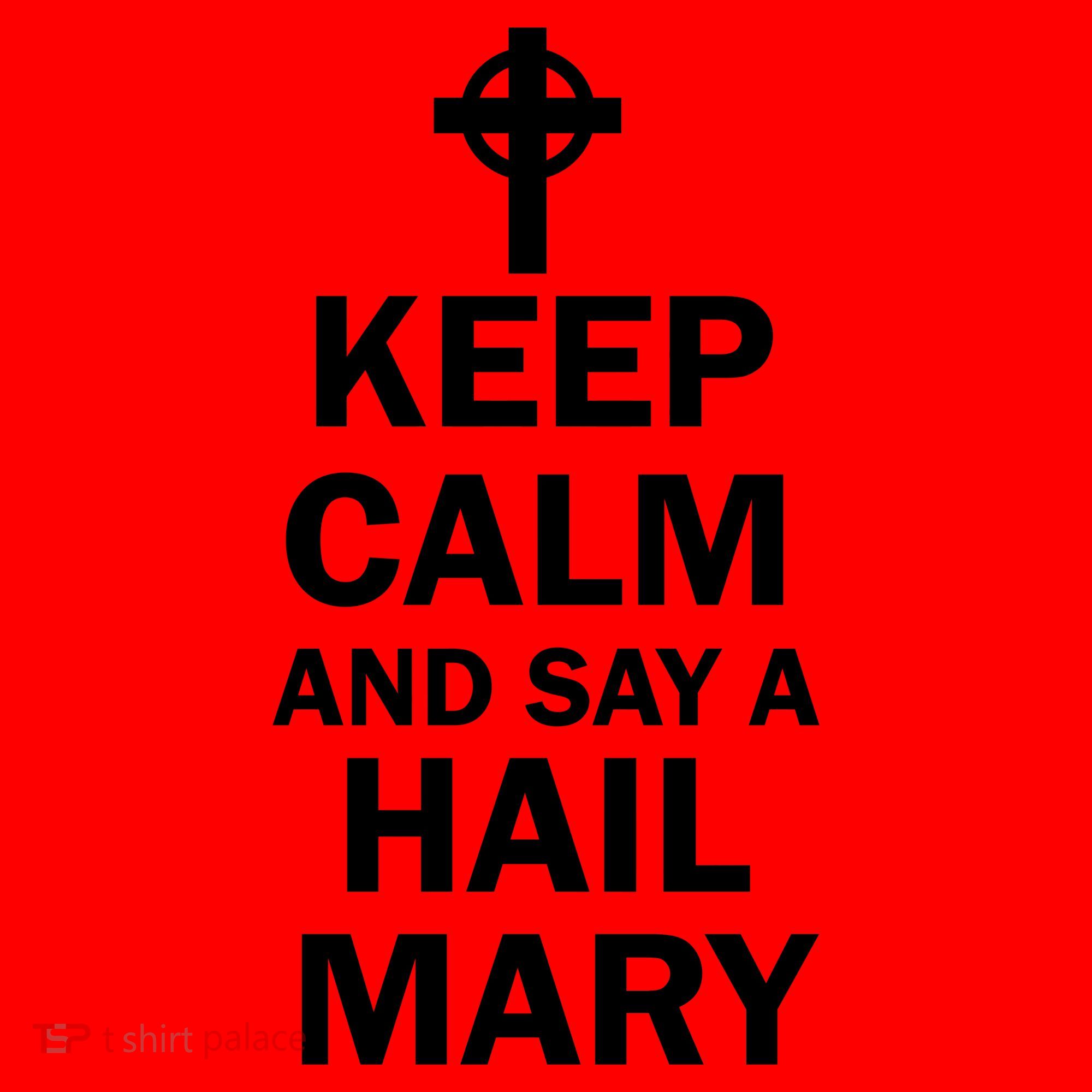 Keep Calm And Say A Hail Mary Santa Hat