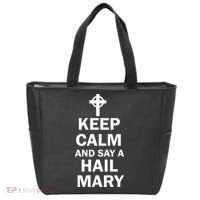 Keep Calm And Say A Hail Mary Religion Tote Bag thumb 0