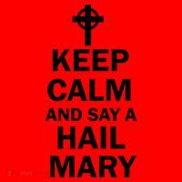 Keep Calm And Say A Hail Mary Religion Santa Hat thumb 1