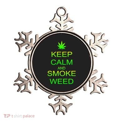 Keep Calm And Smoke Weed Ornament