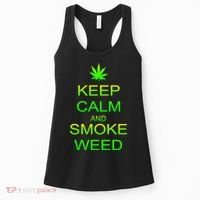 Keep Calm And Smoke Weed Women's Tank Top thumb 0