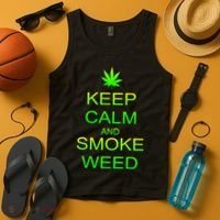 Keep Calm And Smoke Weed Tank Top thumb 4