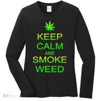 Keep Calm And Smoke Weed Women's Long Sleeve Shirt thumb 0
