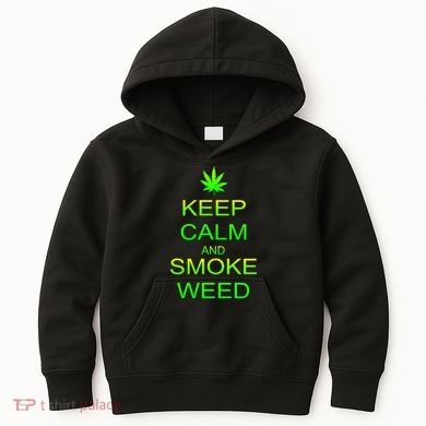 Keep Calm And Smoke Weed Kids Hoodie