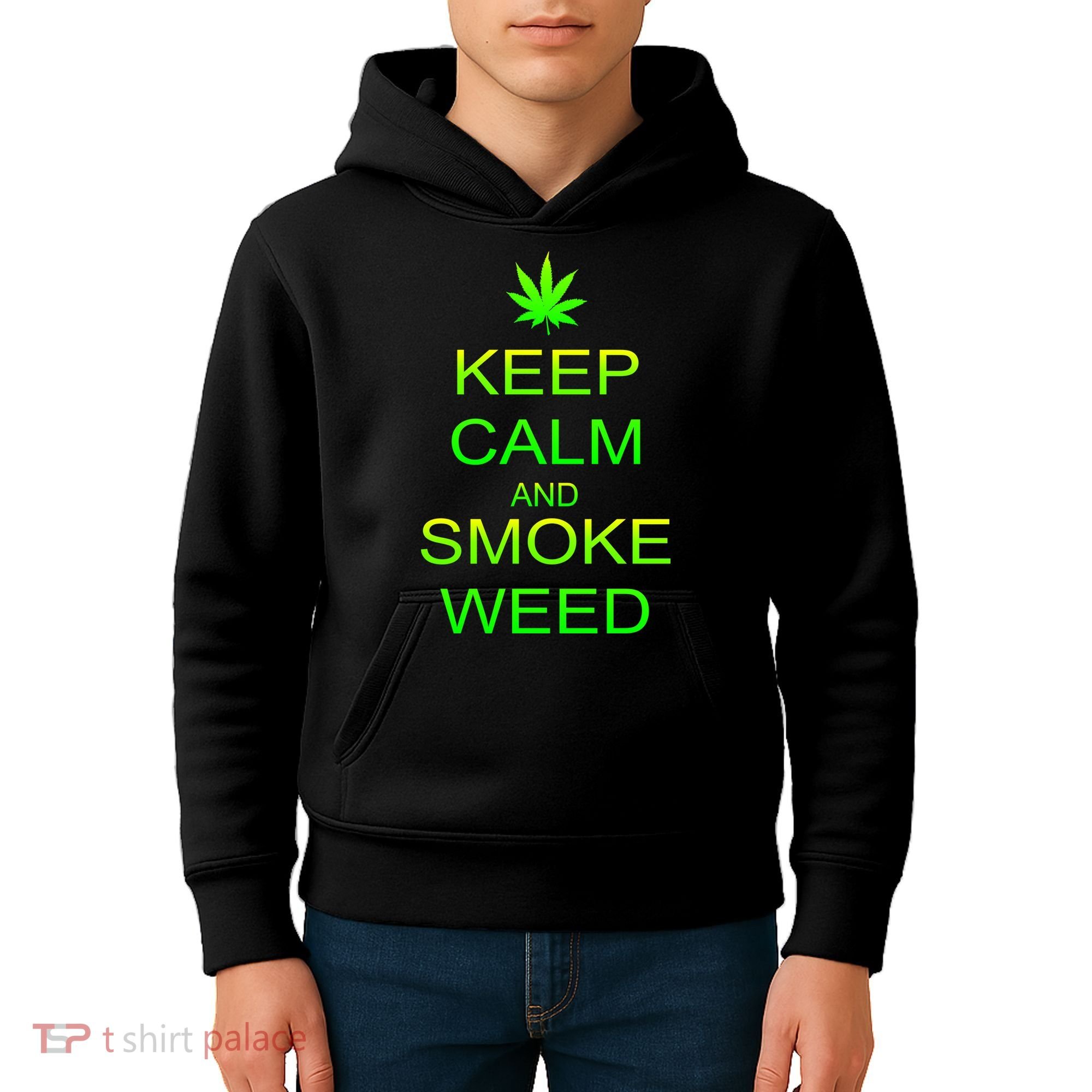 Keep Calm And Smoke Weed Kids Hoodie