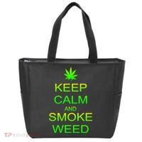 Keep Calm And Smoke Weed Tote Bag thumb 0