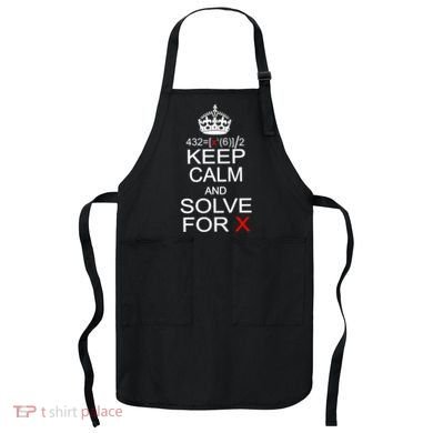 Keep Calm And Solve For X Apron