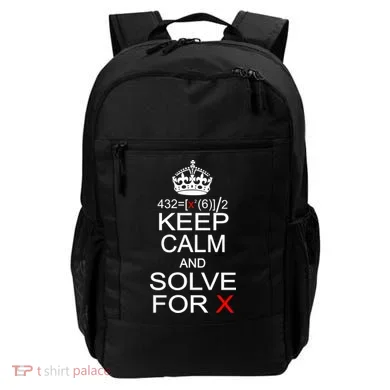 Keep Calm And Solve For X Backpack