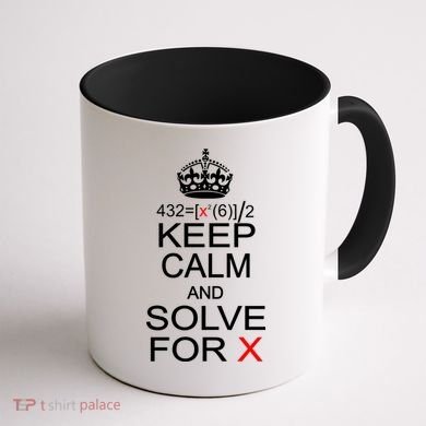 Keep Calm And Solve For X Coffee Mug back