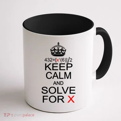 Keep Calm And Solve For X Coffee Mug back