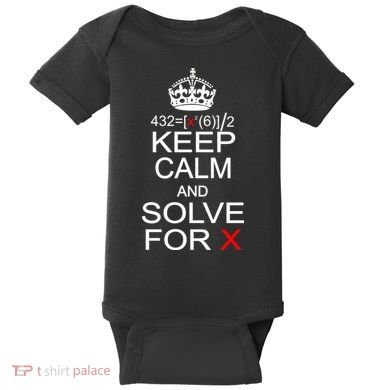 Keep Calm And Solve For X Baby Bodysuit