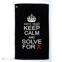 Keep Calm And Solve For X Golf Towel thumb 0