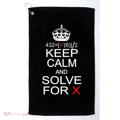 Keep Calm And Solve For X Golf Towel
