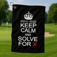 Keep Calm And Solve For X Golf Towel thumb 1
