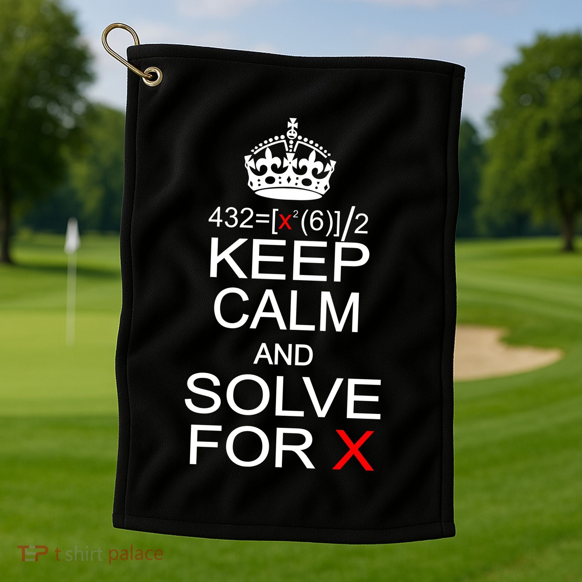 Keep Calm And Solve For X Golf Towel