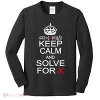 Keep Calm And Solve For X Kids Long Sleeve Shirt thumb 0