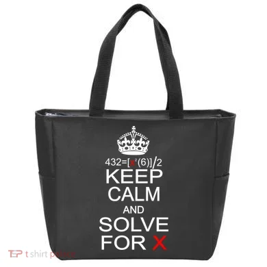 Keep Calm And Solve For X Tote Bag