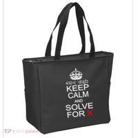 Keep Calm And Solve For X Tote Bag thumb 2