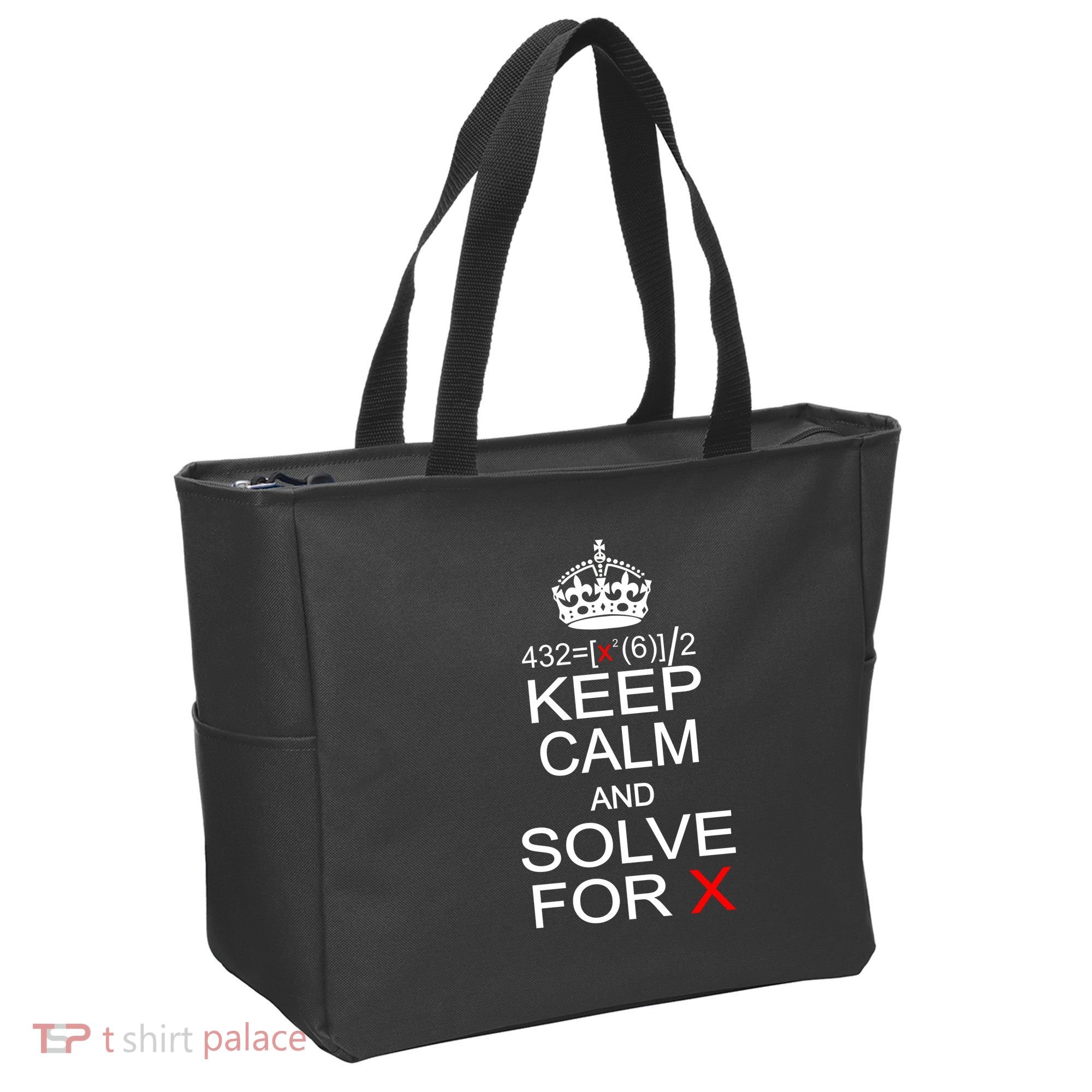 Keep Calm And Solve For X Tote Bag
