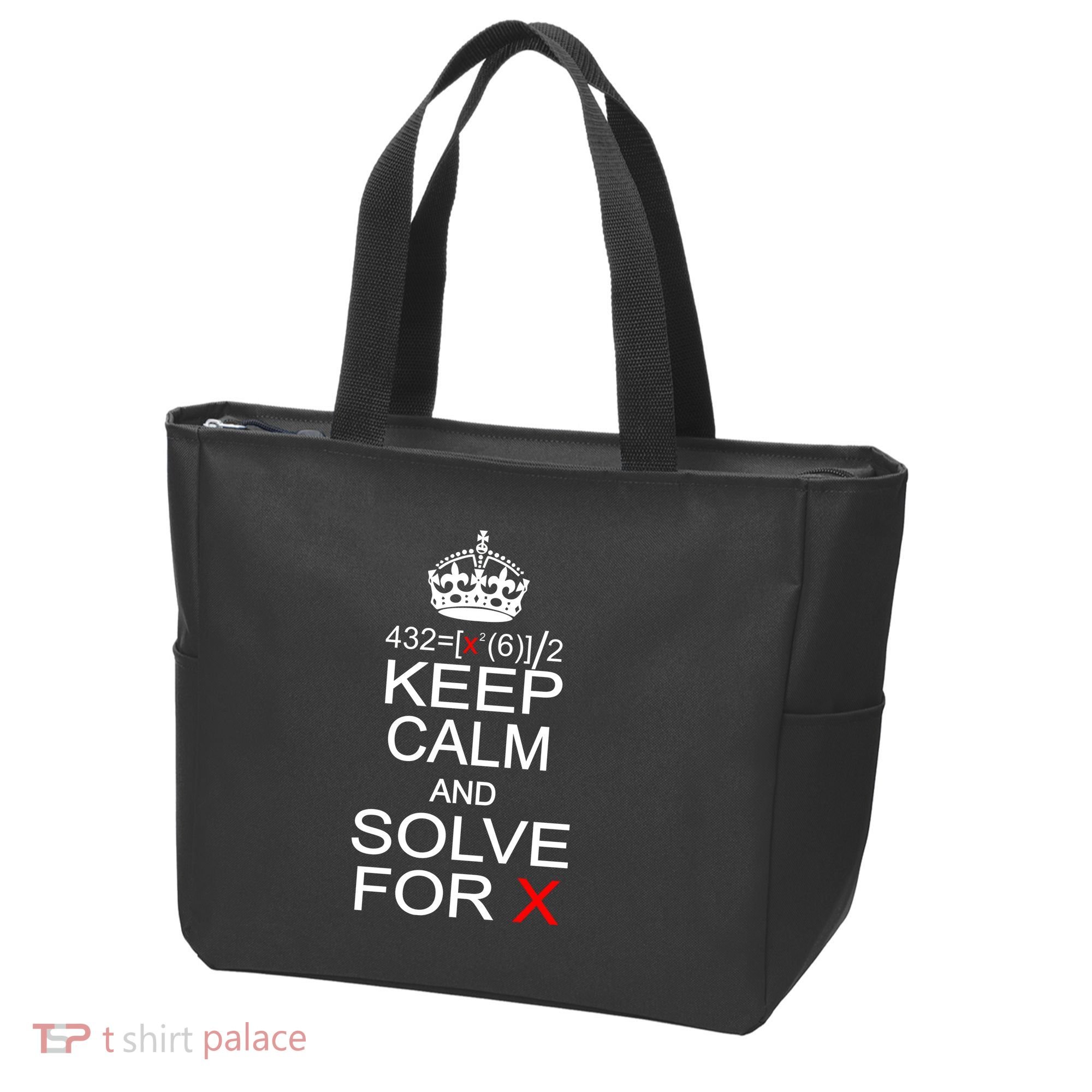 Keep Calm And Solve For X Tote Bag