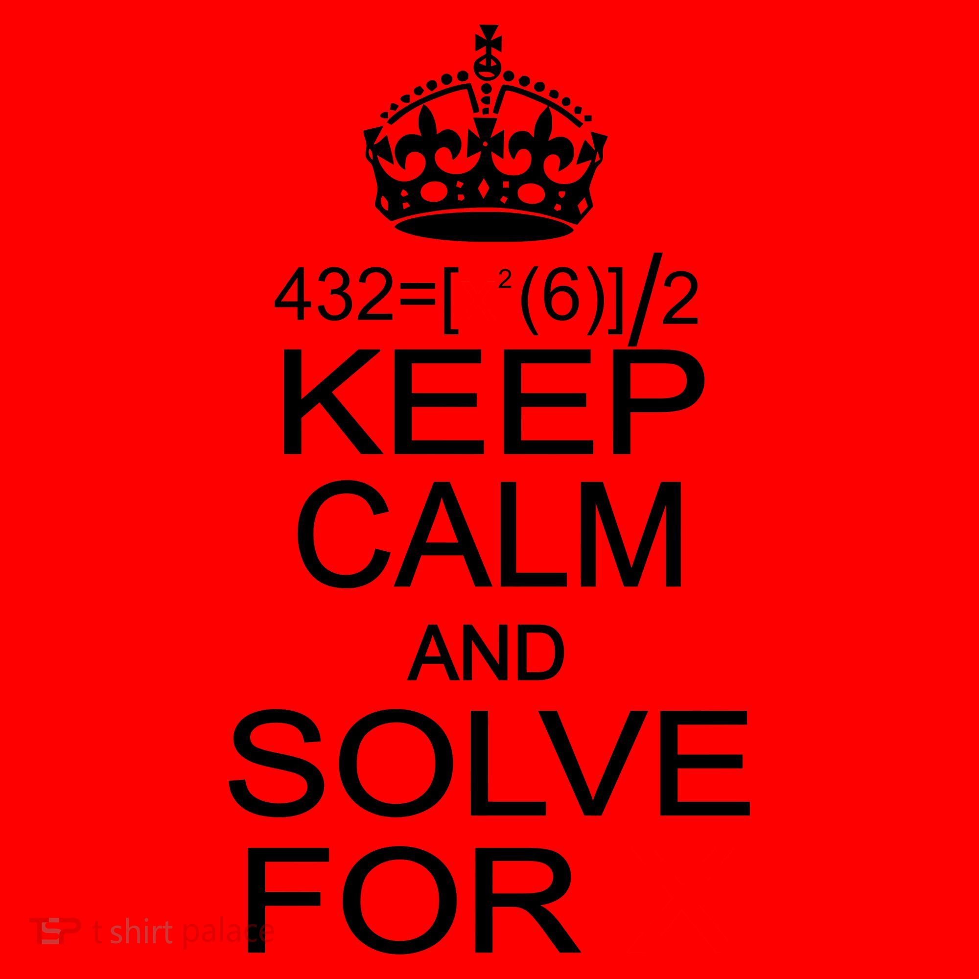 Keep Calm And Solve For X Santa Hat
