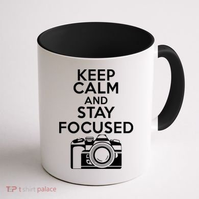 Keep Calm And Stay Focus Coffee Mug back