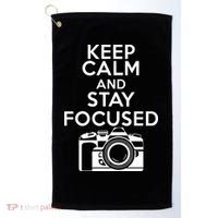 Keep Calm And Stay Focus Golf Towel thumb 0