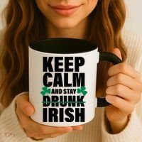 Keep Calm And Stay Irish Coffee Mug thumb 3
