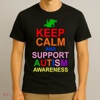 Keep Calm And Support Autism Awareness T-Shirt thumb 3